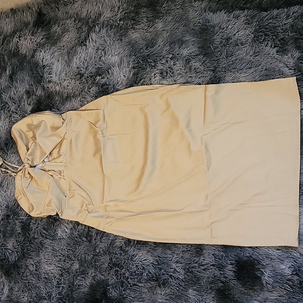 WeWoreWhat The Halter Stretch Charmeuse Satin Midi Dress - Picture 7 of 15